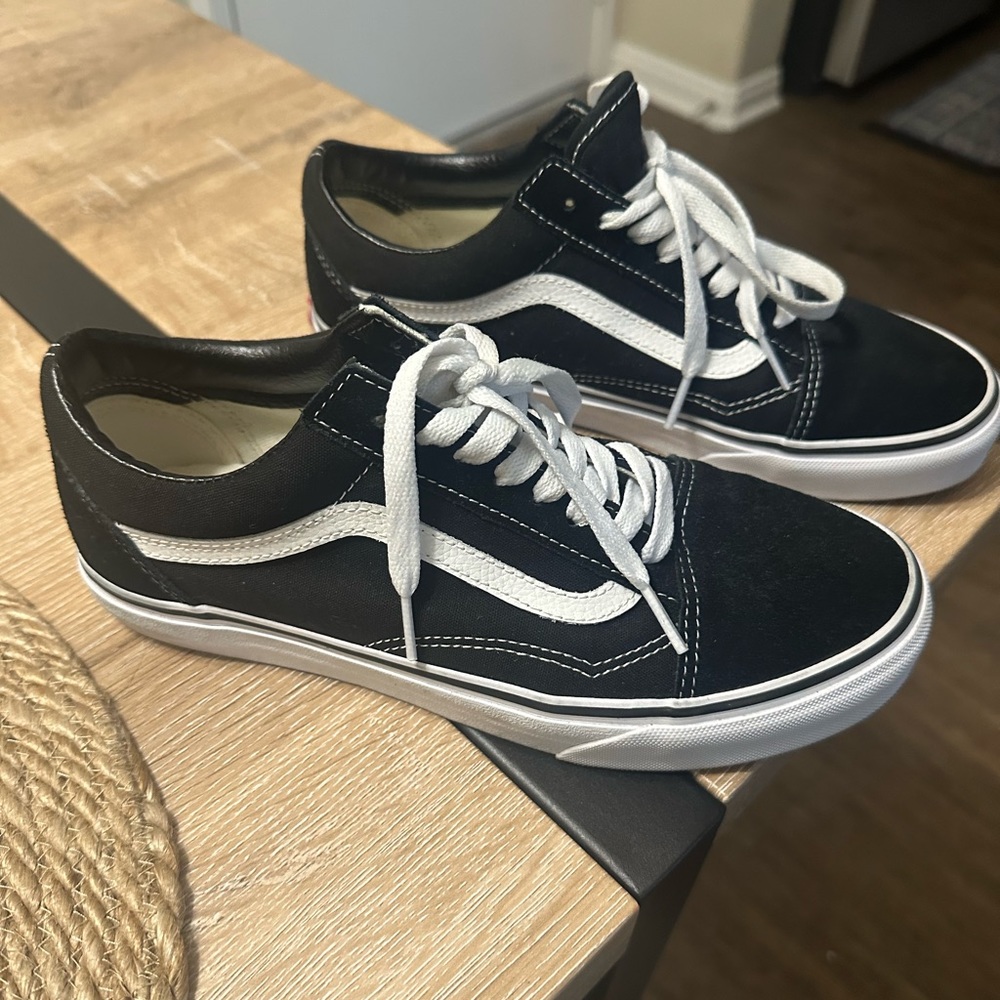 Vans Old Skool Low Top Sneakers in Black and White
